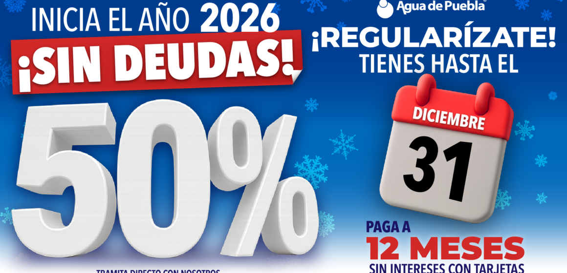 WIDE REGULARÍZATE VENCE 31 DICIEMBRE Última oportunidad para regularizar adeudos históricos del agua con 50% de ahorro