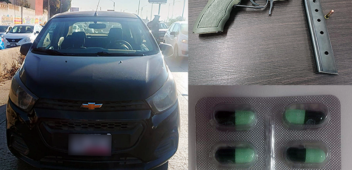 Collage-1 En Cuautlancingo detienen a dos maleantes en posesión de un auto con reporte de robo