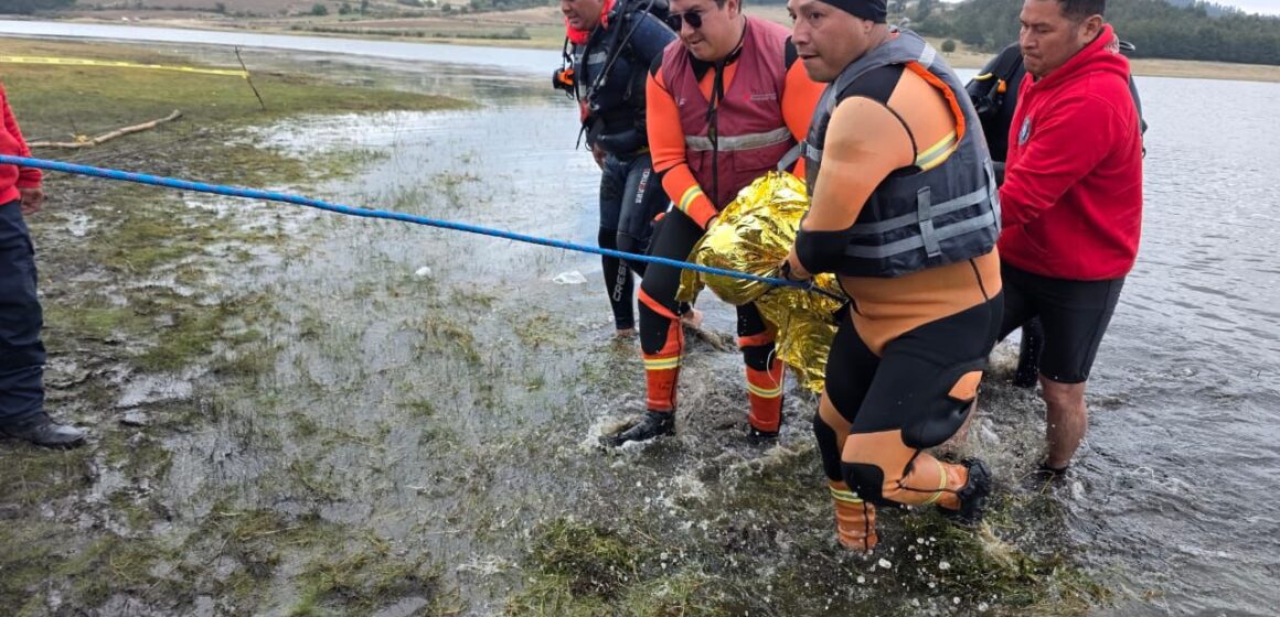 En operativo coordinador rescatan el cuerpo de una persona ahogada en Chignahuapan