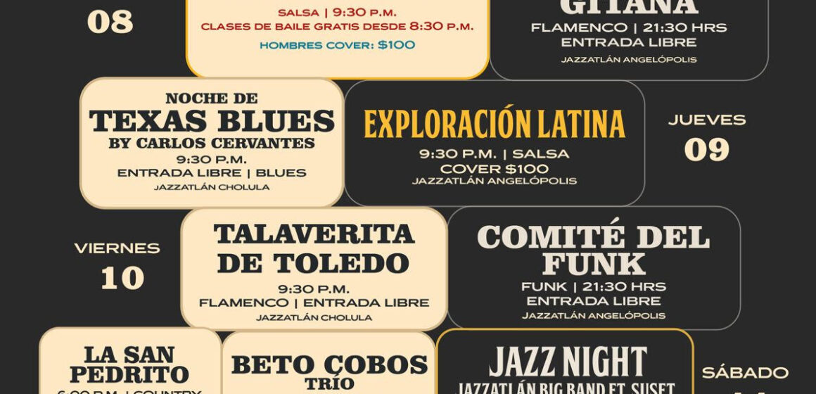 Propuestas musicales que marcan el ritmo de abril en Jazzatlán Angelópolis
