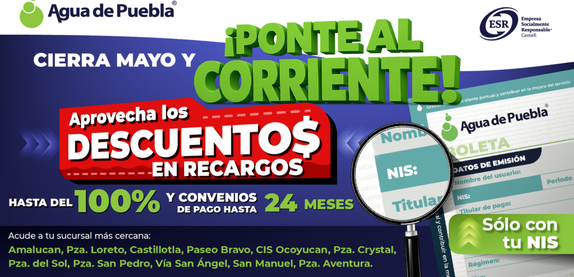 Wide Mayo Regularización del pago de agua concluye el 31 de mayo