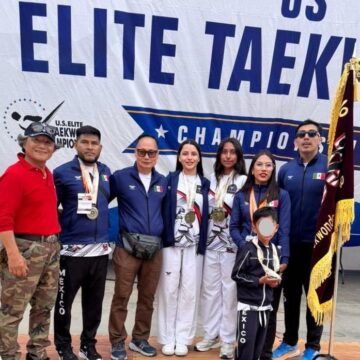 Taekwondoínes poblanos destacan en torneo internacional en California