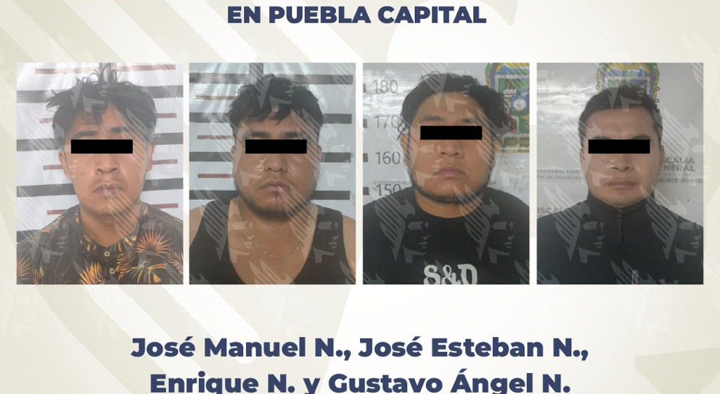 425 Detienen a cuatro probables responsables de homicidio calificado en Puebla capital