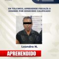 En Tulcingo, aprehende Fiscalía a hombre por homicidio calificado 